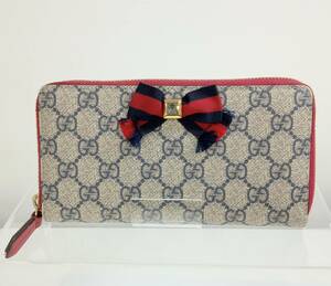 GUCCI グッチ GGスプリーム 435293.0959 ラウンドファスナー長財布