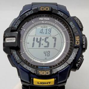 CASIO PROTREK PRO-270-2 腕時計 カシオ プロトレック トリプルセンサー タフソーラー ブラック ネイビーの画像2