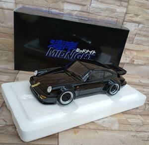 現状品 オートアート ポルシェ 911(930) ターボ 湾岸ミッドナイト ブラックバード 1/18