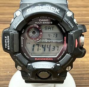 CASIO カシオ G-SHOCK ジーショック RANGEMAN レンジマン 電波ソーラー ブラック デジタル ラバーバンド 腕時計