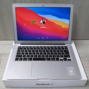 ジャンク MacBook Air 13インチ (Mid2013) MD761J/B Core i5 @1.40GHz/SSD256GB/4GB/OS11.1 動作確認済 1ヵ所ドット抜け有 初期化済 現状品の画像1