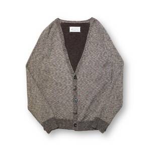 06AW Martin Margiela 10 WOOL CARDIGAN ウールカーディガン S ブラウン グレー マルタン・マルジェラ 店舗受取可