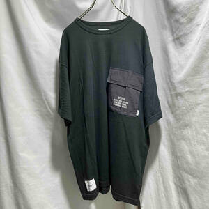 22SS WTAPS chest pocket logo SS cut sew 胸ポケット ロゴ カットソー 半袖 Tシャツ ブラックSIZE 04 ダブルタップス