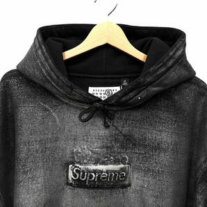 Supreme x MM6 Maison Margiela Box Logo Hooded シュプリーム メゾン マルジェラ フォイル ボックス ロゴ フーデッド パーカー サイズ XLの画像3