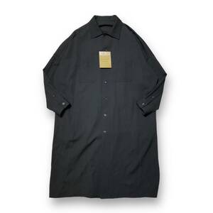 23AW Yohji Yamamoto POUR HOMME MULTI-POCKET LONG WOOL GABARDINE SHIRT 長袖シャツ サイズ:1 ヨウジヤマモトプールオム 店舗受取可