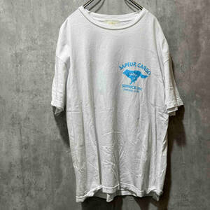 SAPEur Cargo Service T-shirt カーゴ サービス 半袖Tシャツ ホワイト SIZE XL バックプリント サプール