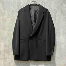 TAKEO KIKUCHI slant cut color tailored jacket スラントカットカラー テーラードジャケット ブラック SIZE M タケオ キクチ_画像1