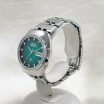 ［ジャンク］ SEIKO セイコー 5ACTUS ファイブアクタス 6106-7590 自動巻き グリーン 本体のみ 腕時計_画像3