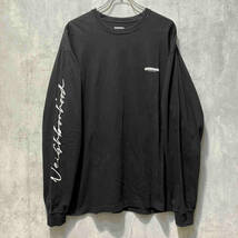 NEIGHBORHOOD logo SL cut-sew t shirt ロゴ LS カットソー 長袖Tシャツ ブラック SIZE XL バックプリント ネイバーフッド_画像1