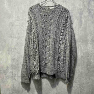 STELLA McCARTNEY crew neck knit sweater クルーネック ニット セーター グレー SIZE 40 592497 S2125 ステラ マッカートニー