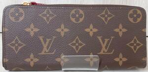 【美品】 LOUIS VUITTON ルイ・ヴィトン モノグラム M60742 ポルトフォイユ・クレマンス 長財布 ブラウン レディース財布 保存袋付