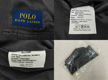 POLO RALPH LAUREN ポロ ラルフローレン グレンチェック スーツ ピークドラペルダブルジャケット スラックス パンツ サイズ40R グレー_画像9