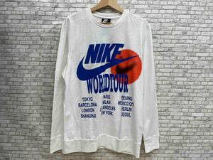 NIKEナイキ NIKE AS M NSW LS TOP WTOUR WHITE 21SP-I DA0630-100 サイズM ホワイト プリント ロングTシャツ 袖ロゴ