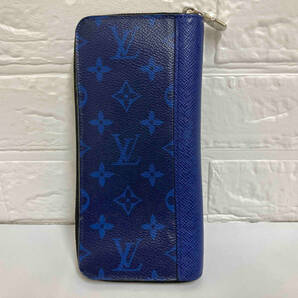 LOUIS VUITTON／タイガラマ CA4260／ジッピーウォレット・ヴェルティカル／ルイヴィトン／カードポケット14／ブルー／ラウンドジップ長財布の画像2