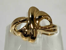 K18 ゴールド サイズ約7.5号 総重量約2.6g デザイン リング 指輪_画像1