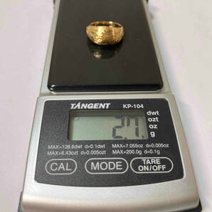 K18 ゴールド サイズ約8.5号 総重量約2.7g リング 指輪の画像8