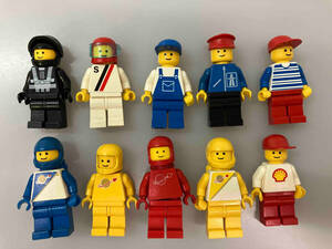 正規品 LEGO レゴ ミニフィグ オールドレゴ 穴無しヘッド 10個 まとめ売り ※オーバーオール シェル 宇宙飛行士