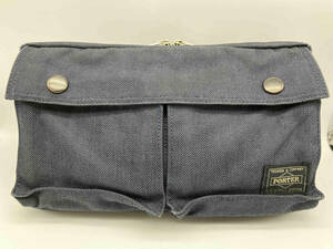 PORTER SMOKY ポーター スモーキー ウエストバッグ ボディバッグ ダークネイビー 紺 横幅約23cm 吉田かばん