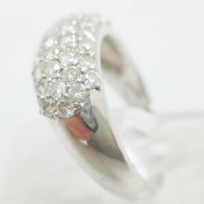 Pt900 プラチナ ＃11.5 約11.5号 ダイヤモンド1.02ct 総重量約6.2g リング 指輪 レディース アクセサリーの画像3