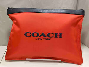 COACH コーチ セカンドバッグ F63445 オレンジ ナイロン