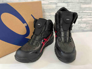 ASICS アシックス WINJOB CP304 BOA BLK EDITION ウィンジョブ ワークブーツ 作業靴 安全靴 ブラック x レッド 27cm