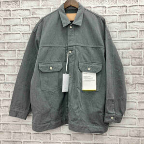 【美品・タグ付】Graphpaper グラフペーパー Colorfast Denim Jacket デニムジャケット オーバーサイズ 日本製 サイズ2 グレーの画像1