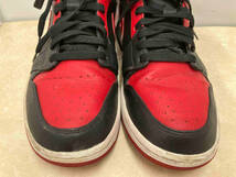 NIKE ナイキ Air Jordan 1 Mid 'Bred' 554724-074 スニーカー 27.5cm レッド×ブラック_画像6