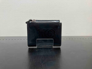 MM6 エムエムシックス 二つ折り財布 イタリア製 小銭入れ付き 黒 ブラック スナップ式 合皮 Maison Margiela メゾンマルジェラ レディース