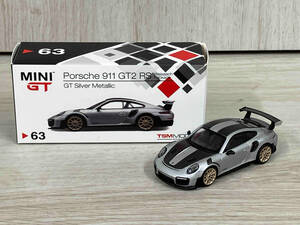 MINI GT 1/64 ポルシェ 911 GT2 RS Weissach package シルバーメタリック