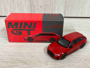 MINI GT 1:64 Diecast Model Car - Audi RS6 Avant Carbon Black Edition Tango Red