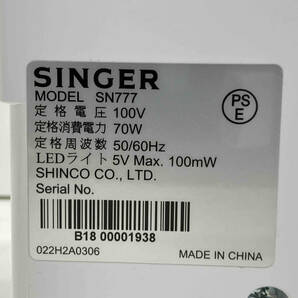 SINGER シンガー ミシン SN777の画像4