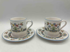 ROYAL WORCESTER ロイヤルウースター デミタスカップ&ソーサー 2客セット 花柄