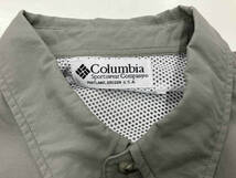 Columbia FM7100 ダブルポケット ナイロンシャツ 長袖シャツ ビンテージ 古着 コロンビア カーキ_画像4