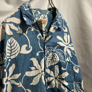 reyn spooner made in Hawaii Aloha Shirt ハワイ製アロハシャツ ライトブルー ホワイト SIZE M レイン スプーナーの画像3