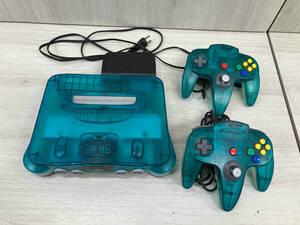  Junk operation not yet verification Nintendo 64 clear blue * electrification only verification controller 1 pcs damage equipped 