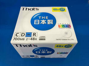 未開封品　太陽誘電 ＣＤ−ＲＣＤＲ８０ＷＰＹ２０ＳＶ ＣＤＲ８０ＷＰＹ　That's CD-R 700MB 2〜48x データ用CD-R