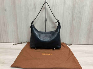 HIROFU Hirofu кожа сумка на плечо большая сумка состояние включая ( ощущение б/у есть ) кожаный оттенок черного чёрный серия ширина примерно 30cm сумка для хранения имеется 