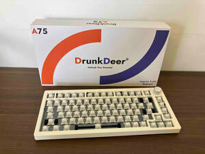 動作確認済 Drunk Deer A75 ラピッドトリガー メカニカルキーボード 英語配列 75% ホワイト Bare bone(ボードのみ)