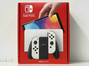 【美品】 Nintendo Switch(有機ELモデル) Joy-Con(L)/(R) ホワイト(HEGSKAAAA)