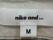niko and… ニコアンド 半袖シャツ 縦縞 オフホワイト Mサイズ NKN23653SM 348817_画像3
