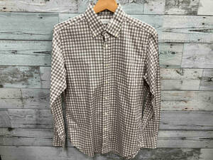 UNITED ARROWS green label relaxing United Arrows long sleeve shirt check pattern gray S size 3211-196-1988