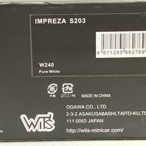 WIT’S 1/43 SUBARU IMPREZA S203 ピュアホワイト W240（24-03-04）の画像8