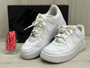 ［箱・シューレース付き］Supreme × NIKE AIR FORCE 1 Low CU9255 100 シュプリーム × ナイキ エアフォース1ロー 25.0cm 内側毛玉あり