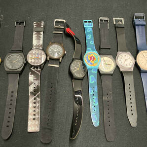 ジャンク 腕時計 ラバーベルト 14点セット swatch asics デジタル 自動巻 動作未確認の画像1