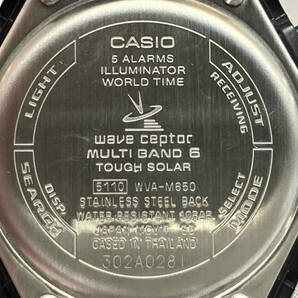【1円スタート】CASIO カシオ ウェーブセプター WVA-M650 ソーラー 腕時計(ゆ25-04-18)の画像3