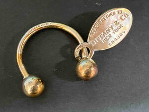 Tiffany Tiffany возврат tu кольцо для ключей SV925 с коробкой серебряный выцветание есть 