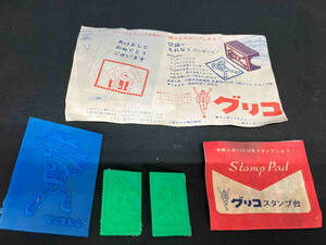  retro * Glyco Tetsujin 28 number stamp leaflet attaching 