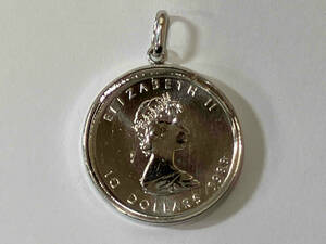 Pt1000 Pt900 platinum coin top 1/4oz gross weight approximately 9.2g Elizabeth woman . Maple leaf original platinum pendant top 