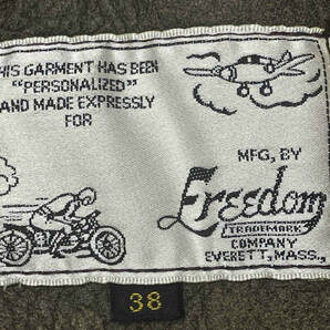 Freedom フリーダム B-3 ムートン 羊皮 フード付き ジャケット サイズ38 ブラウンの画像8