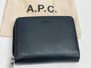A.P.C /二つ折り財布/アーペーセー/ラウンドジップ/ブラック